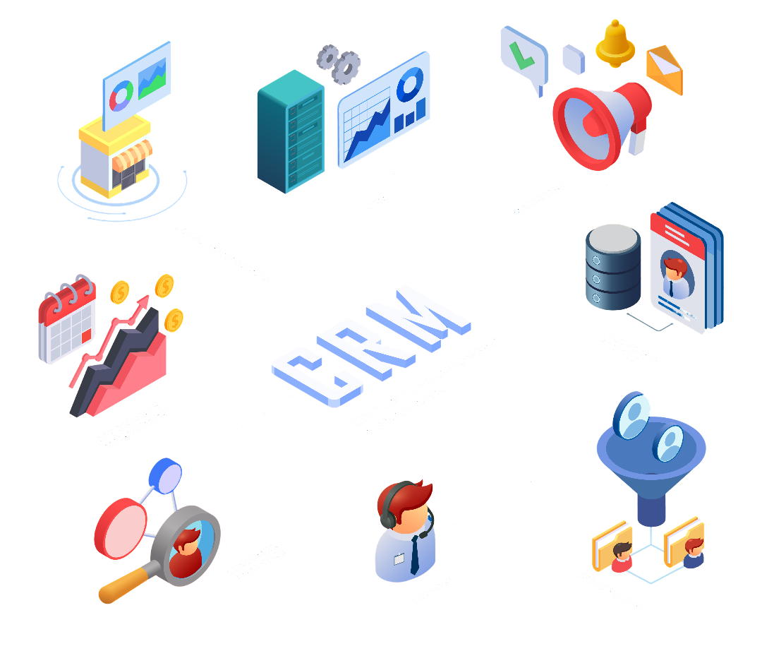 CRM Solutions Illustration